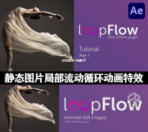 AE图片循环流动特效插件 Aescripts LoopFlow V1.3.1 Win/Mac-CG中心网